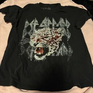 Def Leppard Black Graphic T-Shirt